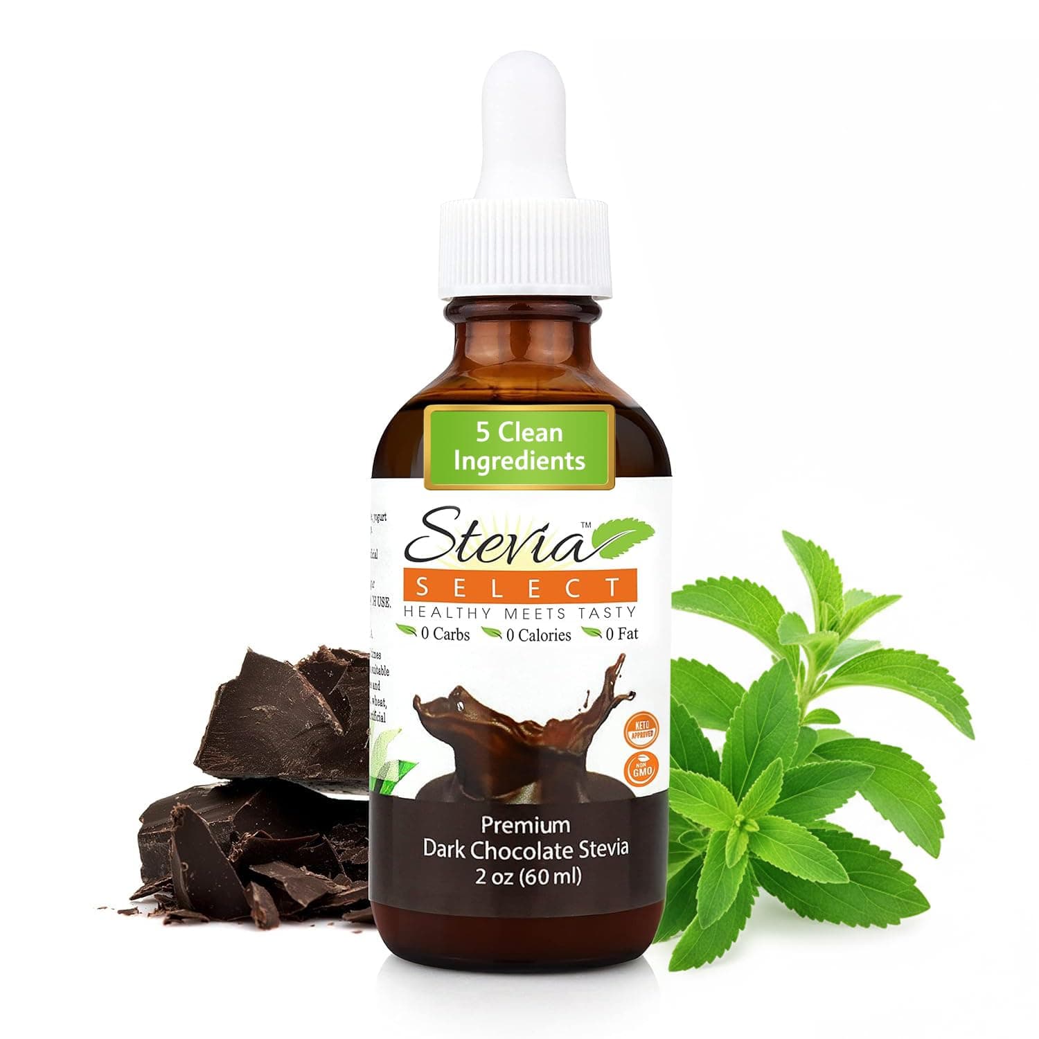 Liquid Stevia- -Dark Chocolate Stevia 2 oz Stevia Drops From The Sweet Leaf-Sugar Stevia Flavor-Perfect For Any Weight Loss Diet