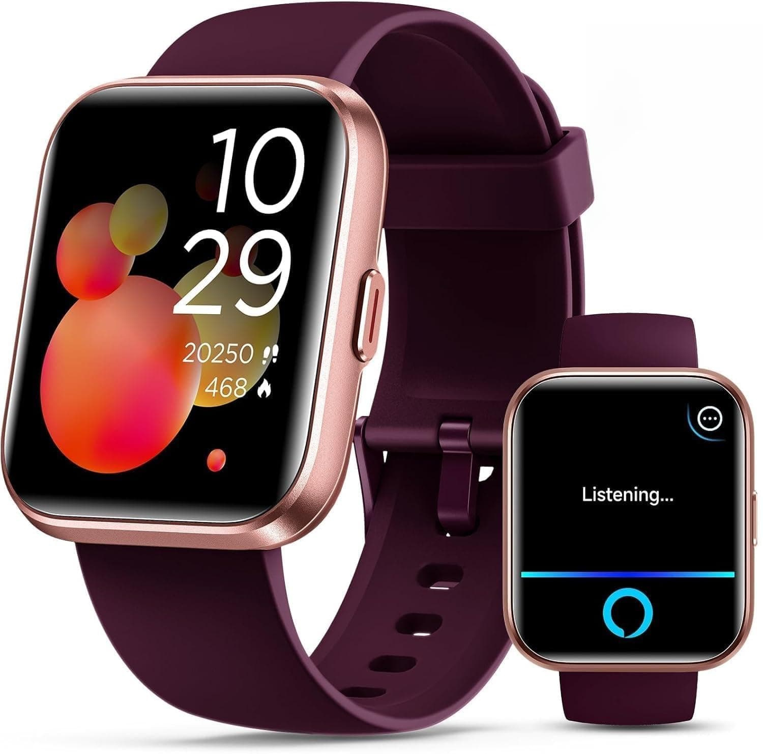 Smartwatch for Women, Compatible with Android & iPhone, 1.8'' Fitness Tracker Watch with Alexa, Call & Notification Alerts, Heart Rate & Sleep Monitor, 120 Sports Modes, Waterproof Watch for Women