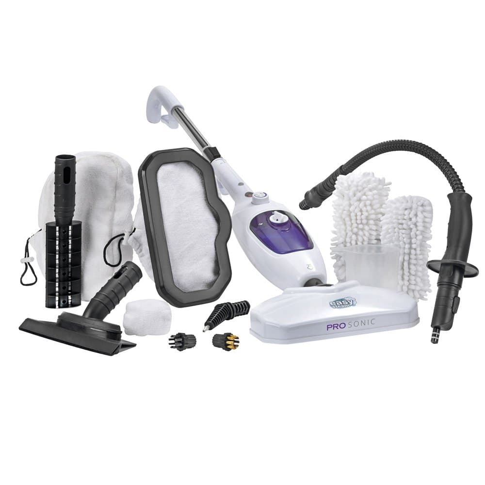 Easy Steam Pro Sonic Vibrating Steam Mop Cleaning System Powerful 1300W (Purple & White)