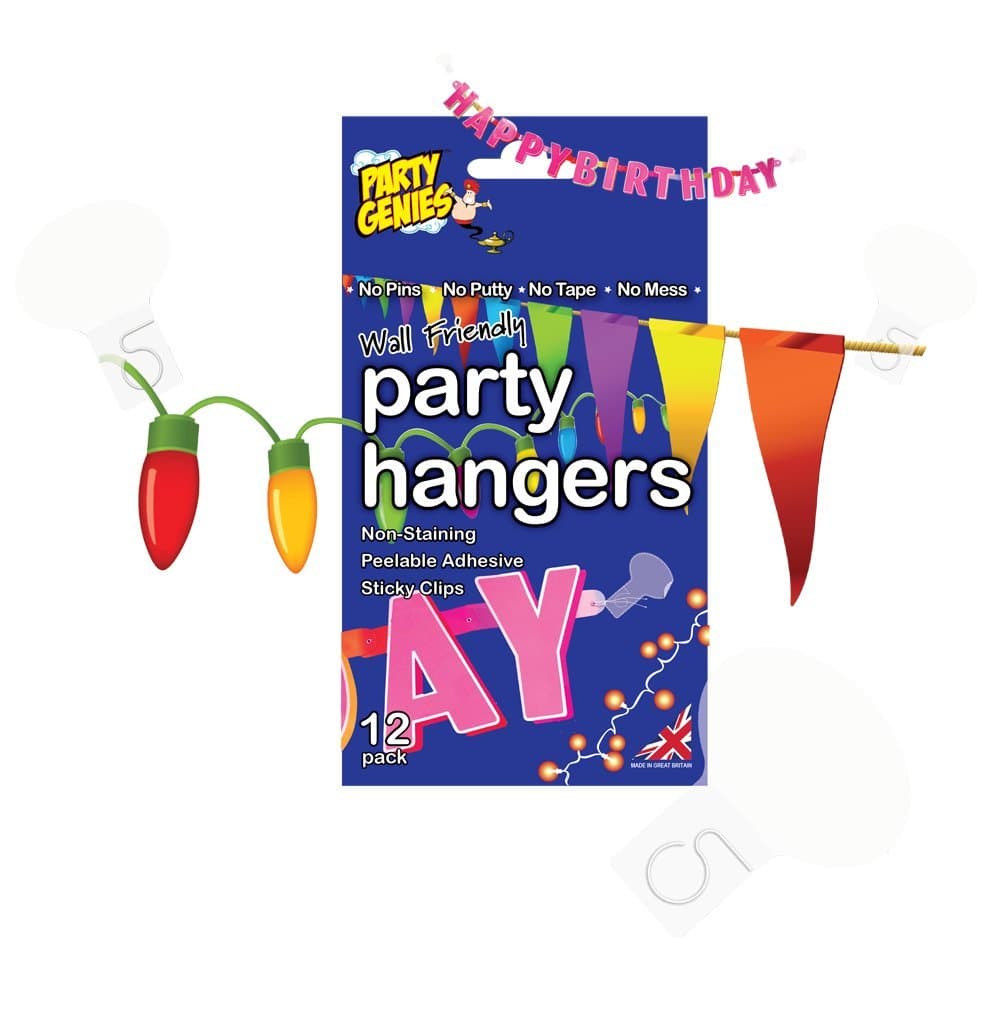 HANGERS FOR PARTY DECORATIONS AND BUNTING - Wall Friendly!