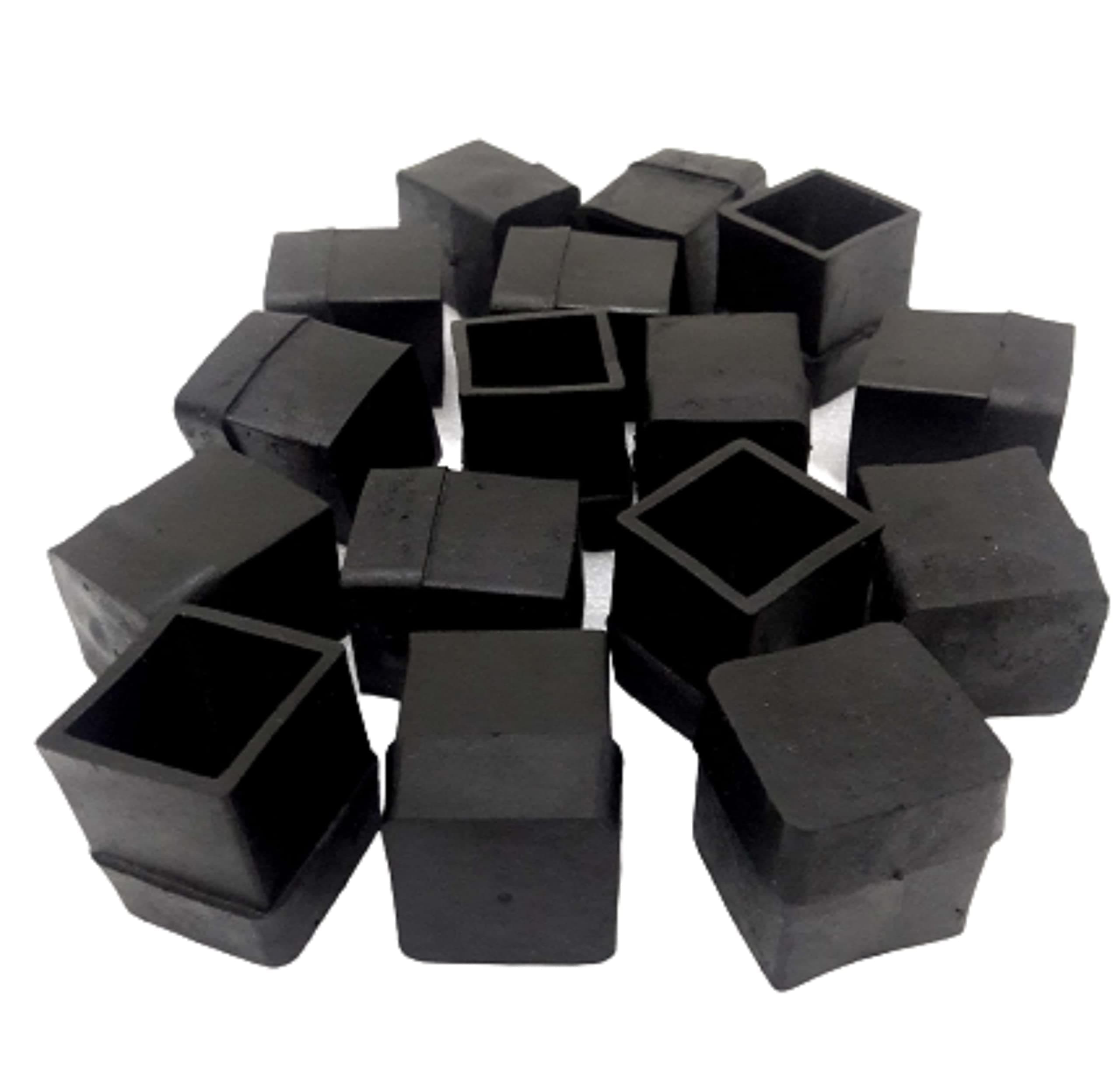 Floor Protector Square Rubber Cap Feet Bush for Table Chair Furniture Leg 25 mm / 1 inch (16 PC)