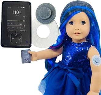 Warrior Buddy Diabetes Accessories Compatible with 18" Dolls or Plush Toys. (Dexcom G7, Plastic)