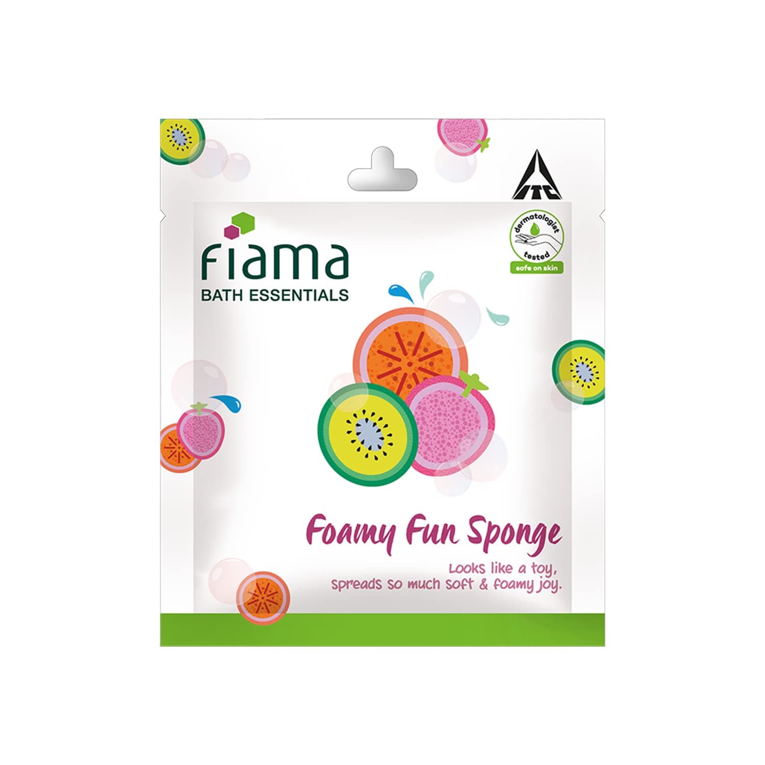 Fiama Bath Essential Foamy Fun Sponge Bath Accessories, Dermatologist Tested, Safe on Skin, Pack of 1