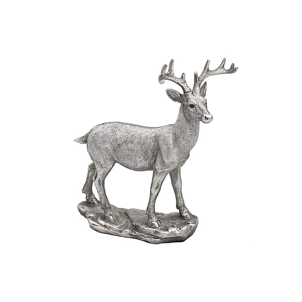 The Leonardo Collection Reflections Silver Deer Figurine Ornament