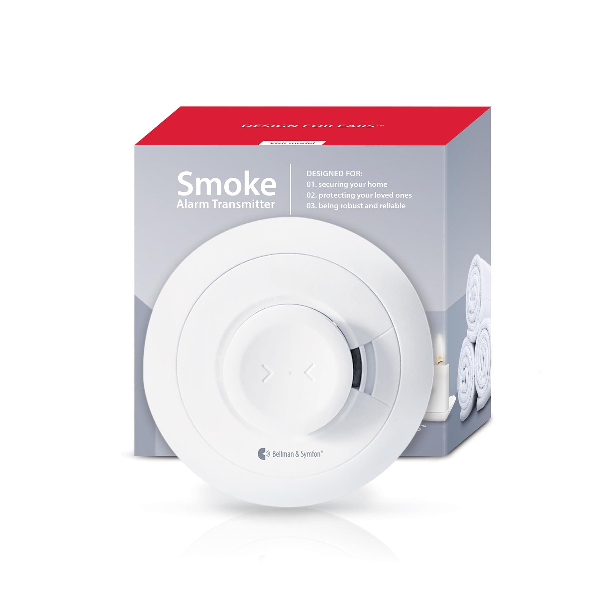 Smoke and Fire Alarm Transmitter – Visit Smart Home System Component - Deaf and Hard of Hearing – Emergency Alert Fire Detector for Seniors and Assisted Living Safety