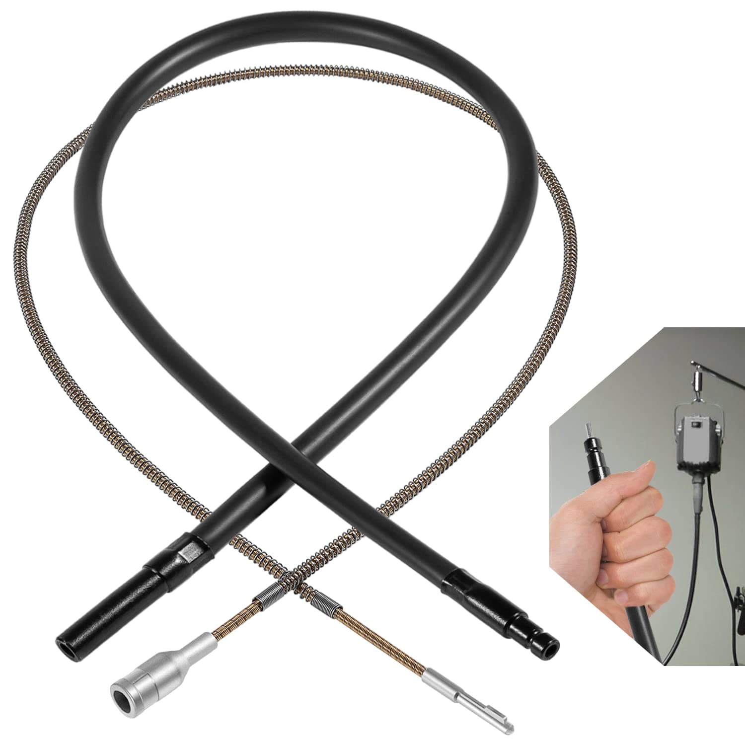 Replacement for Foredom Flexshaft S-93 Inner Shaft Cable & S-77 Outer Sheath Set for CC LR S SR TX Series Rotary Motors Jewelry Tool Maintenance Kit, 39” Long