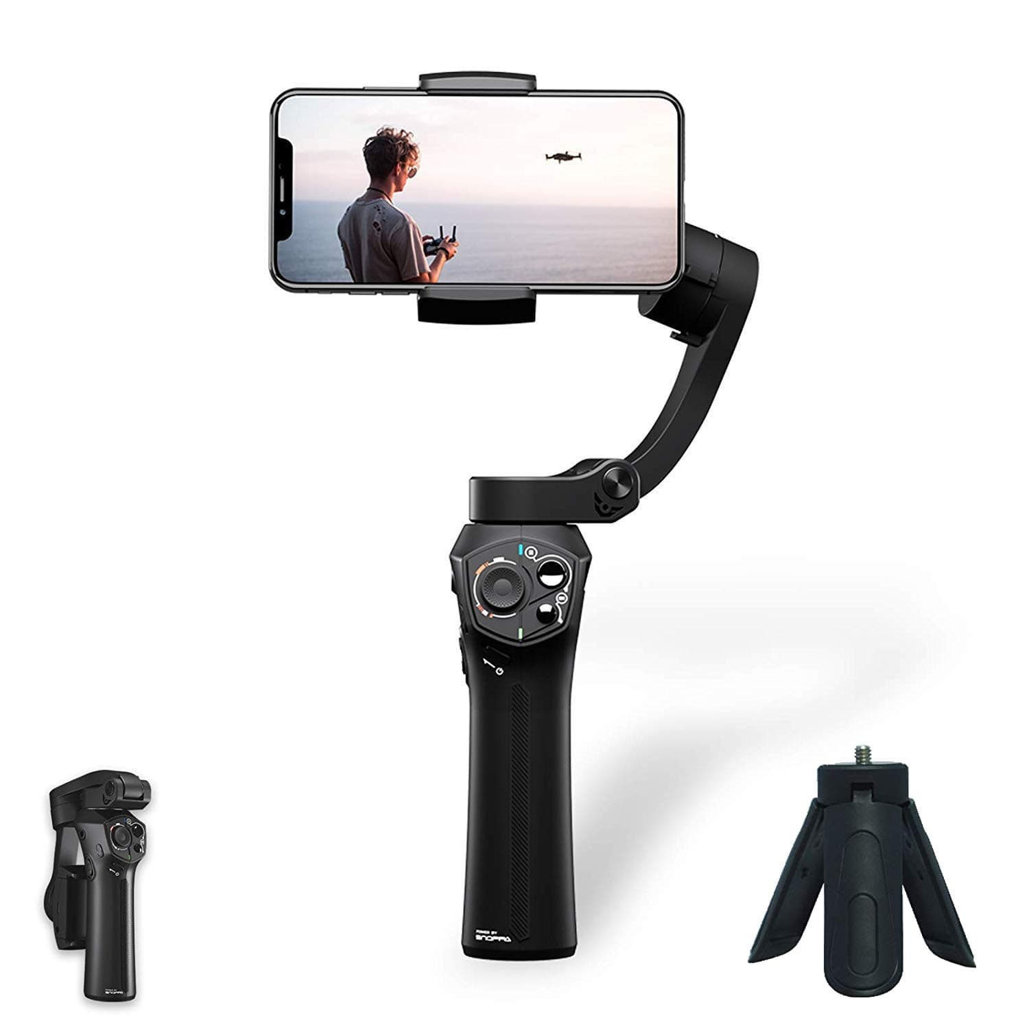 [Official Store] Snoppa Atom a Pocket Sized 3 axis Smartphone Handheld Gimbal Stabilizer w/Focus Pull & Zoom for iPhone Xs Max Xr X 8 Plus 7 6 SE Android Smartphone Samsung Galaxy S9+ S9 S8+ S8 S7