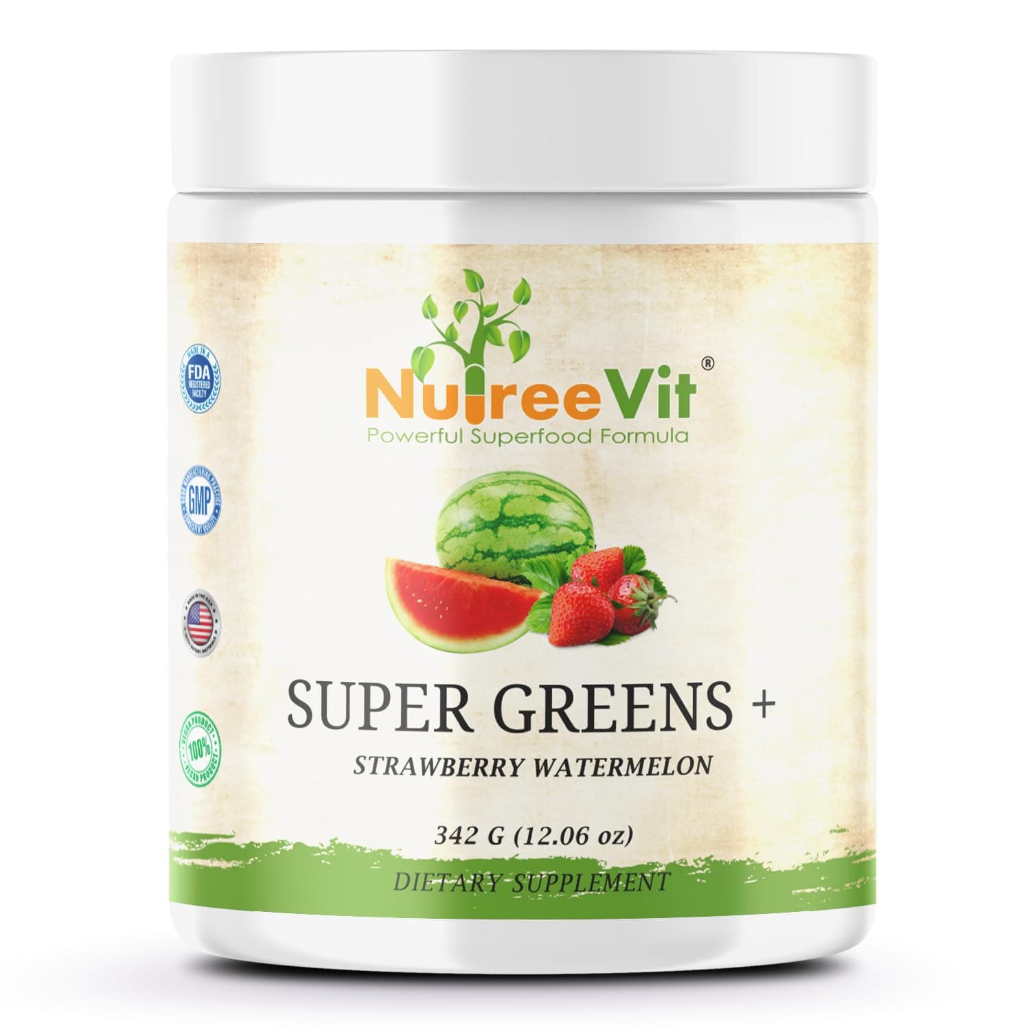 NutreeVitSuper Greens & Strawberry Watermelon
