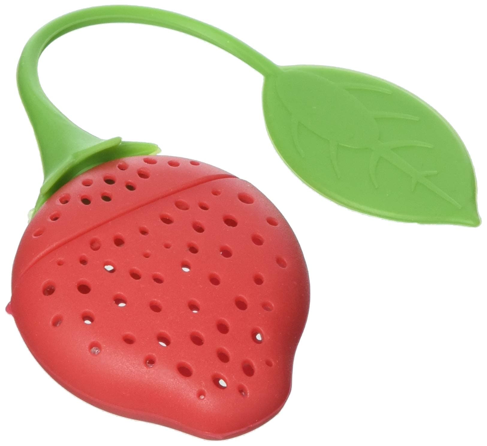 Aveks Design Loose Tea Leaf Strainer Herbal Spice Infuser Filter, Red,