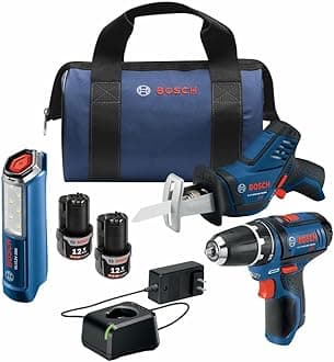 Power Tools Drill Kit - PS31-2A - 12-Volt, 3/8", Two Speed Driver, Cordless Drill Set - Includes Two Lithium Ion Batteries, 12V Charger, Screwdriver Bits and Soft Carrying Bag