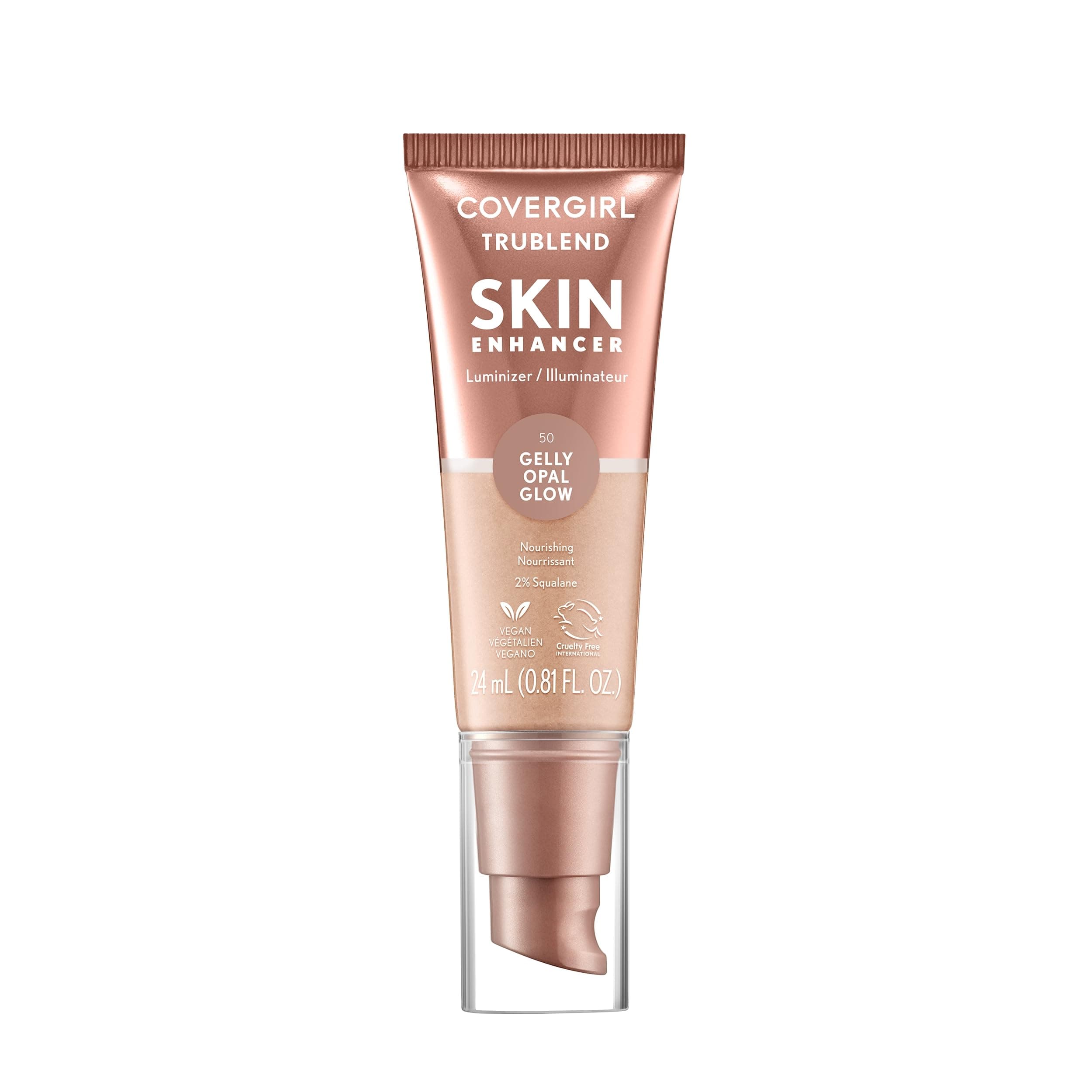 TruBlend Skin Enhancer, Opal Glow, Luminizer, Glowy Finish, Flexible Coverage, Clean & Vegan, Water-Based Formula, For All Skin Tones, 0.81oz