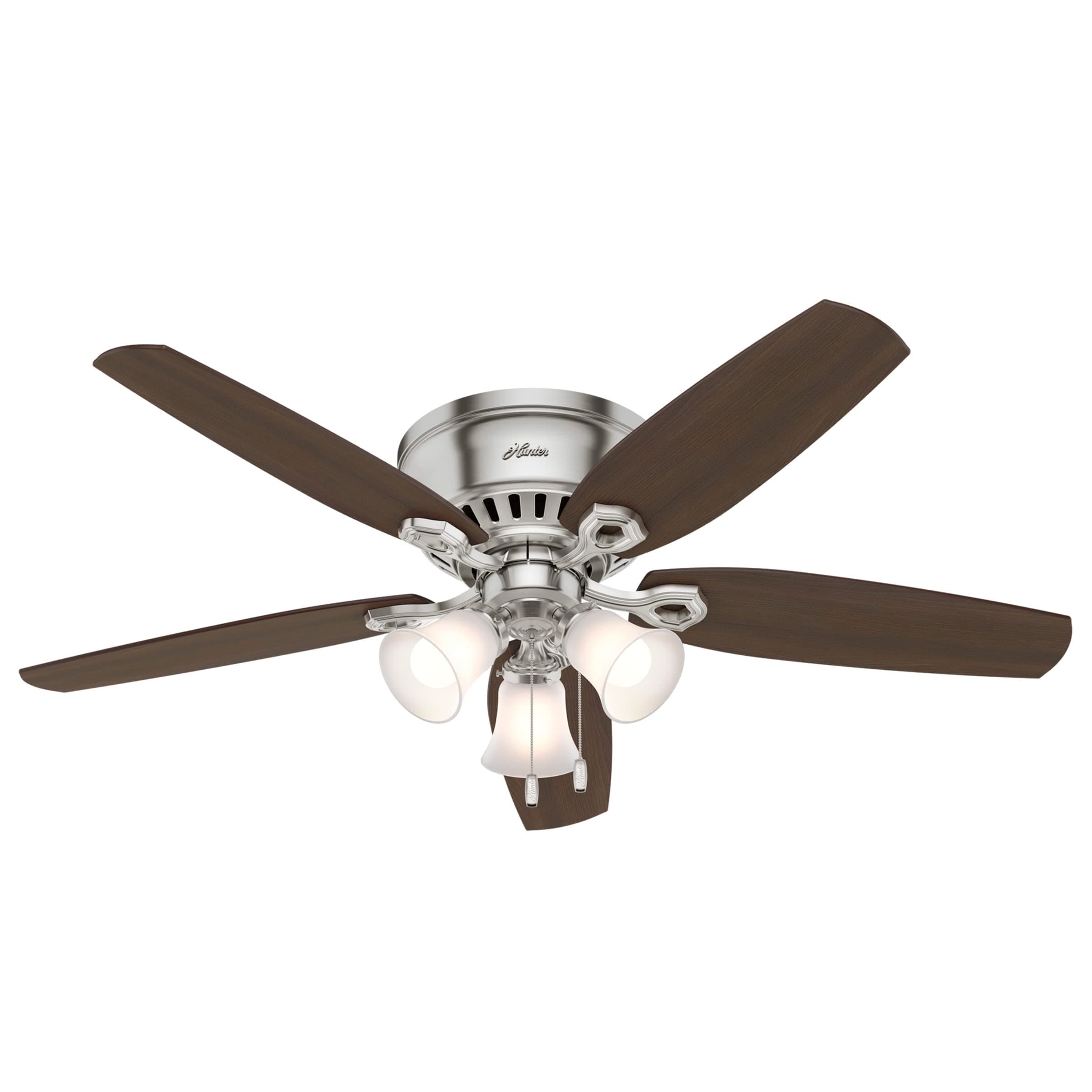 Hunter Fan 53328 Builder Low Profile 52 In. Ceiling Fan& Brushed Nickel