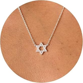 Gold Necklace for Women-14k Gold Plated Infinity Necklace Star Of David Necklace Evil Eye Cross Pendants Heart Dainty Gold Necklace For Women