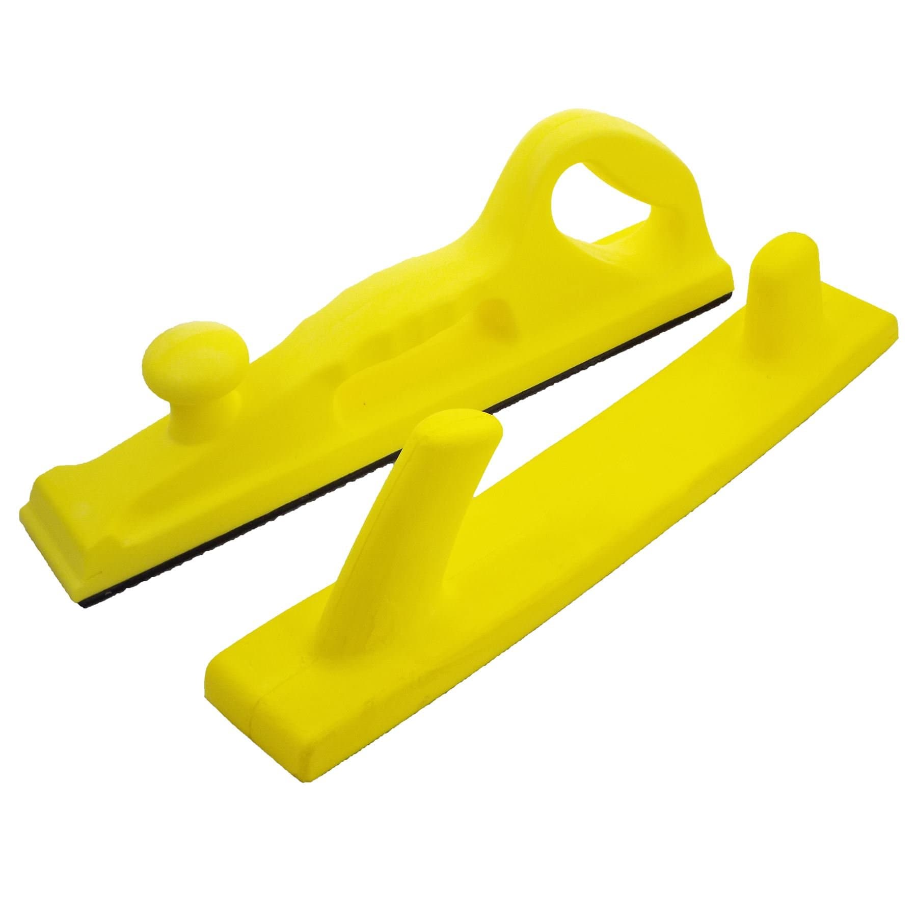 Long Flexible/Rigid Set Sanding Blocks 70X400 Hook&Loop 70 x 400mm Hand Sanders FMT2090 Great For Going Over Contours On Panels - FMT2095 Has Two Handle To Make It Easy To Use & Apply Pressure