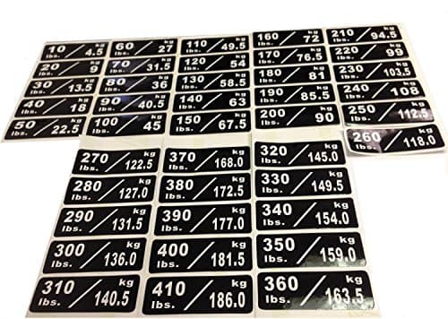 Ader Number Sticker for Weight Stack System - Black