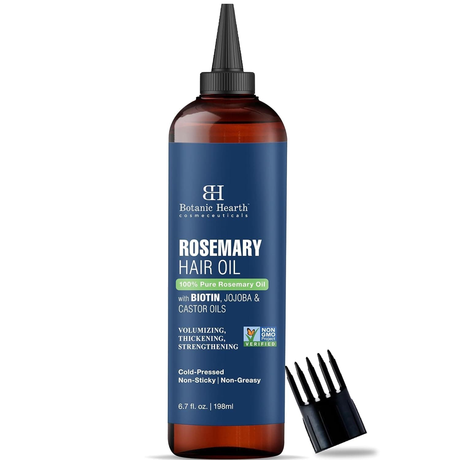 Hair Oil for Hair Growth | Rosemary Oil for Hair Growth with Biotin, Castor & Jojoba | Hair Relaxers & Dry Scalp Treatment | Color Safe | All Hair Types | 6.7 Fl Oz