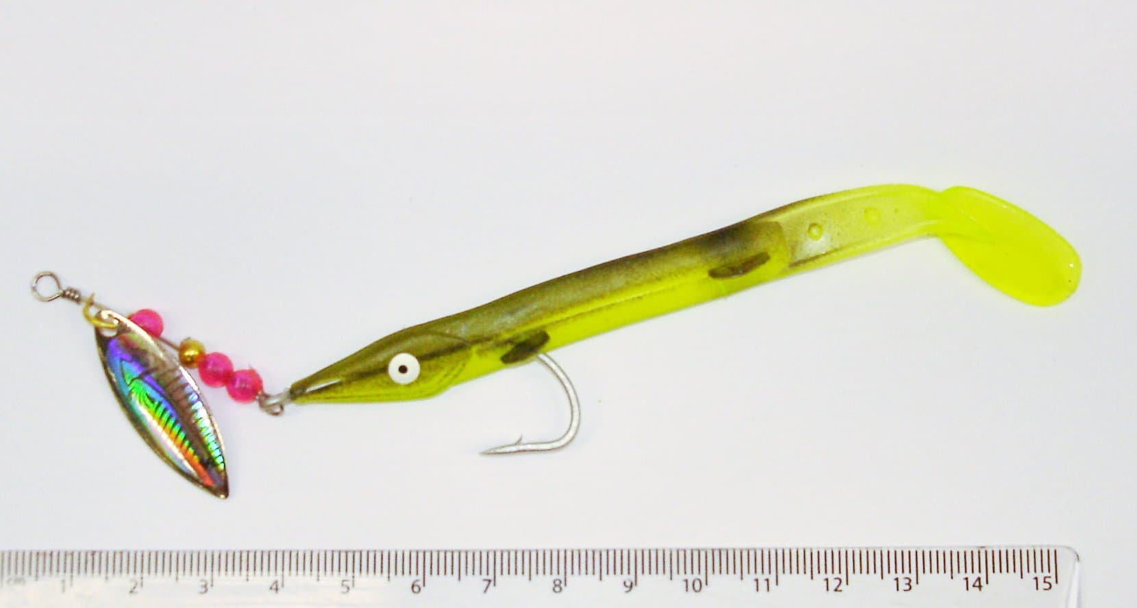 Eel Elver Plastic Lures with Spinner, Highly Visibility, Sea & Coarse Fishing Lure.