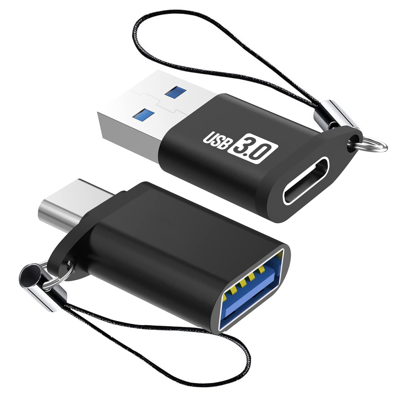 HLLYLL 2 Pack C, USB Type-C Charger Converter for Smartphone/Laptop/Car/Power Bank/Hubs/Headphone/Mic, etc