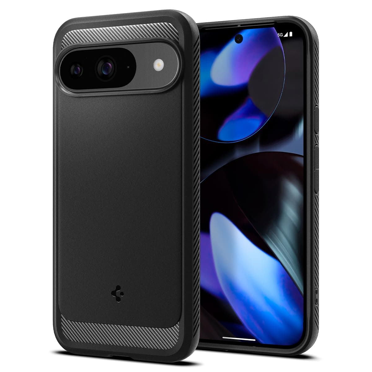 Spigen Rugged Armor Designed for Pixel 9 Case/Pixel 9 Pro Case (2024) [Hard Shell] [Military-Grade Protection] - Matte Black