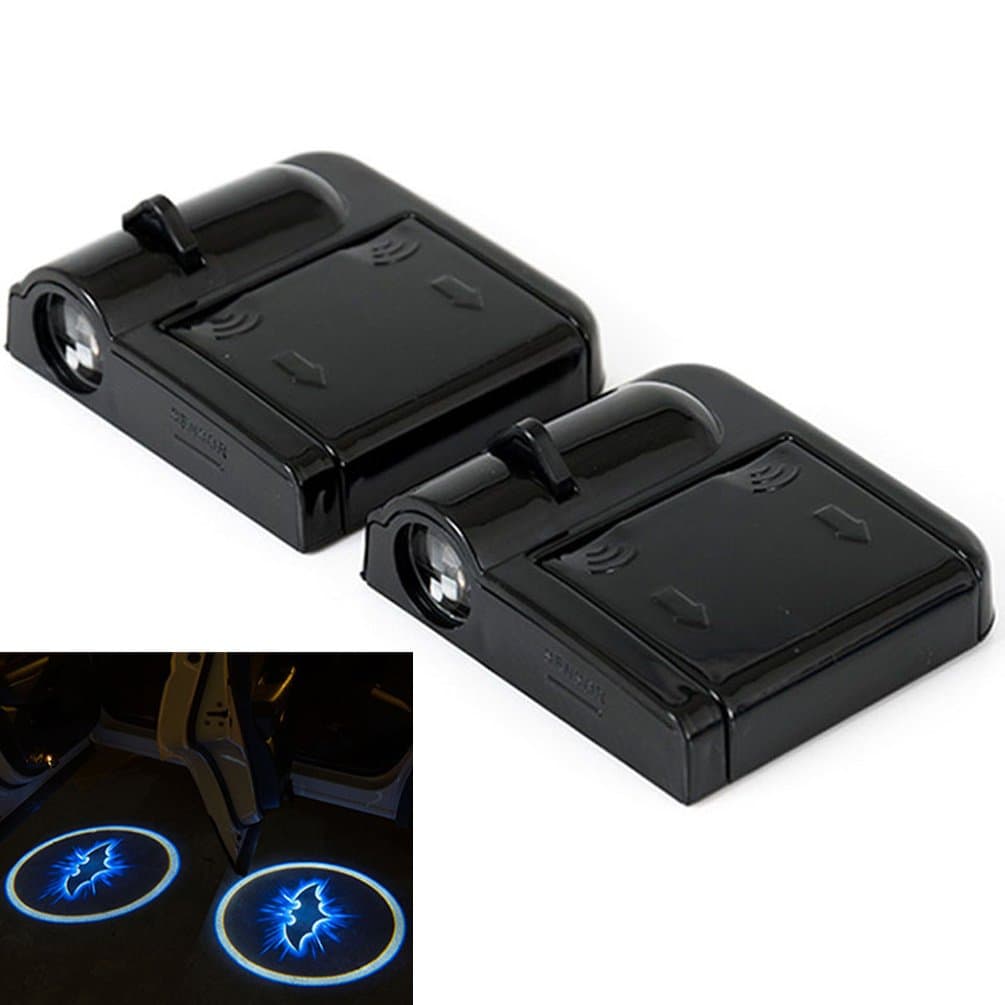 2pcs Wireless Car Door Led Welcome Laser Projector Logo Ghost Shadow Light Car-styling Car Interior Lamp Light (Batman)