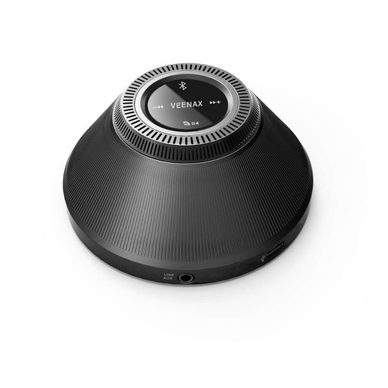 VEENAX PS10 Bluetooth Mini Speakers, Wireless Portable Speaker with Touch Screen, Built-in Mic, Enhanced Bass, 10-Hour Playtime, Outdoor Stereo Speaker for Phone Computer PC Tablet MP3, Black