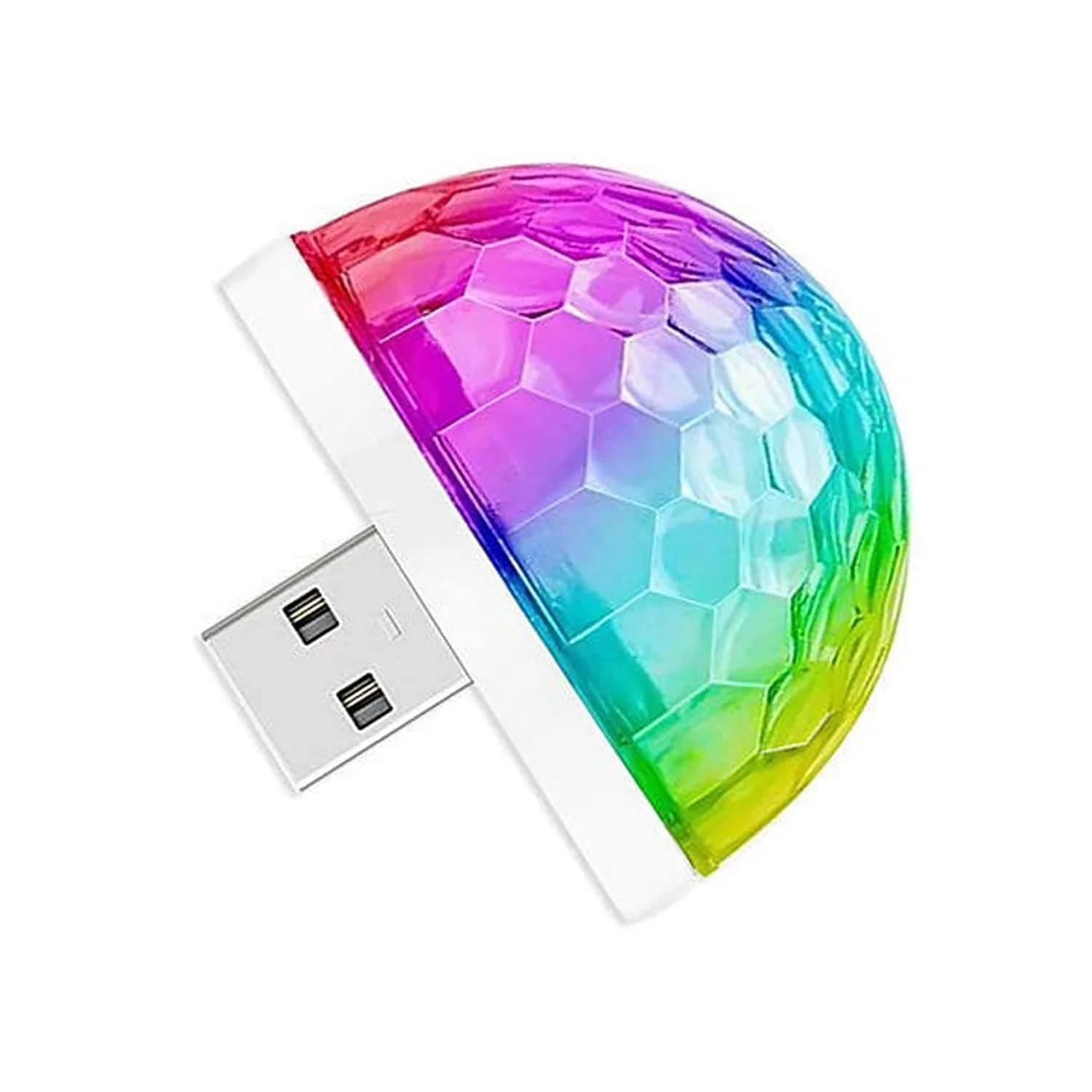 USB Operated Disco Projection Light Multicolor Disco Effects Round LED Light Night Light for Home Bedroom Party Room Compatible with USB Port, Laptop, USB Hub