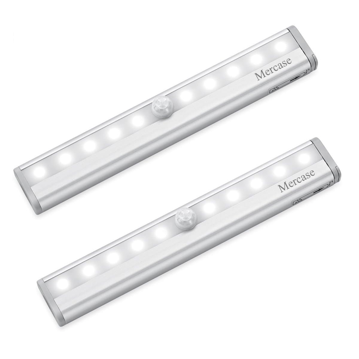 Mercase Motion Sensor Cabinet Lights USB Rechargeable Removable Magnetic Strip