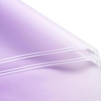 RUSPEPA 20 Sheets Flower Wrapping Paper - Light Purple Gradient Color Plastic Packaging - Waterproof Floral Bouquet Wrapping Paper - Florist Supplies Packaging for Birthday, Wedding, DIY Crafts