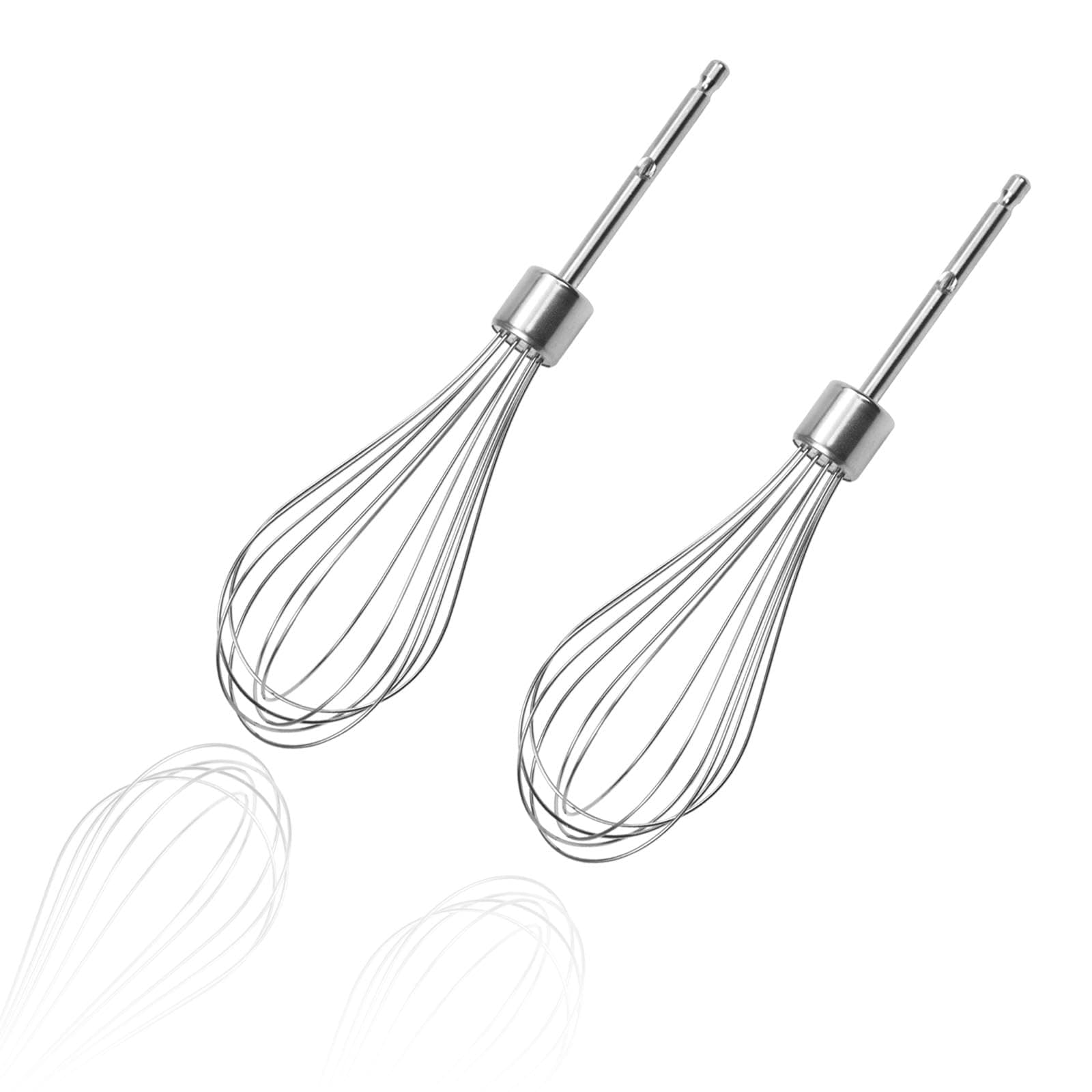 2 Pcs Hand Mixer Attachments Beaters, Hand Mixer Beaters Attachments for Kitchen Stainless Steel Replacement Parts for Hamilton Beach 62682RZ 62692 62695V 64699 Mixer (Oval Silver)