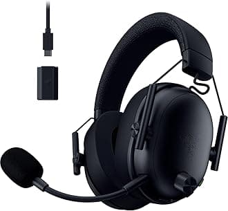 BlackShark V3 Wireless Gaming Headset for PC: 50mm Drivers - Super Wideband Mic - 2.4 GHz, Bluetooth, USB - Works with Mac, PS5, Nintendo Switch, Smartphone - 70 Hr Battery - Black