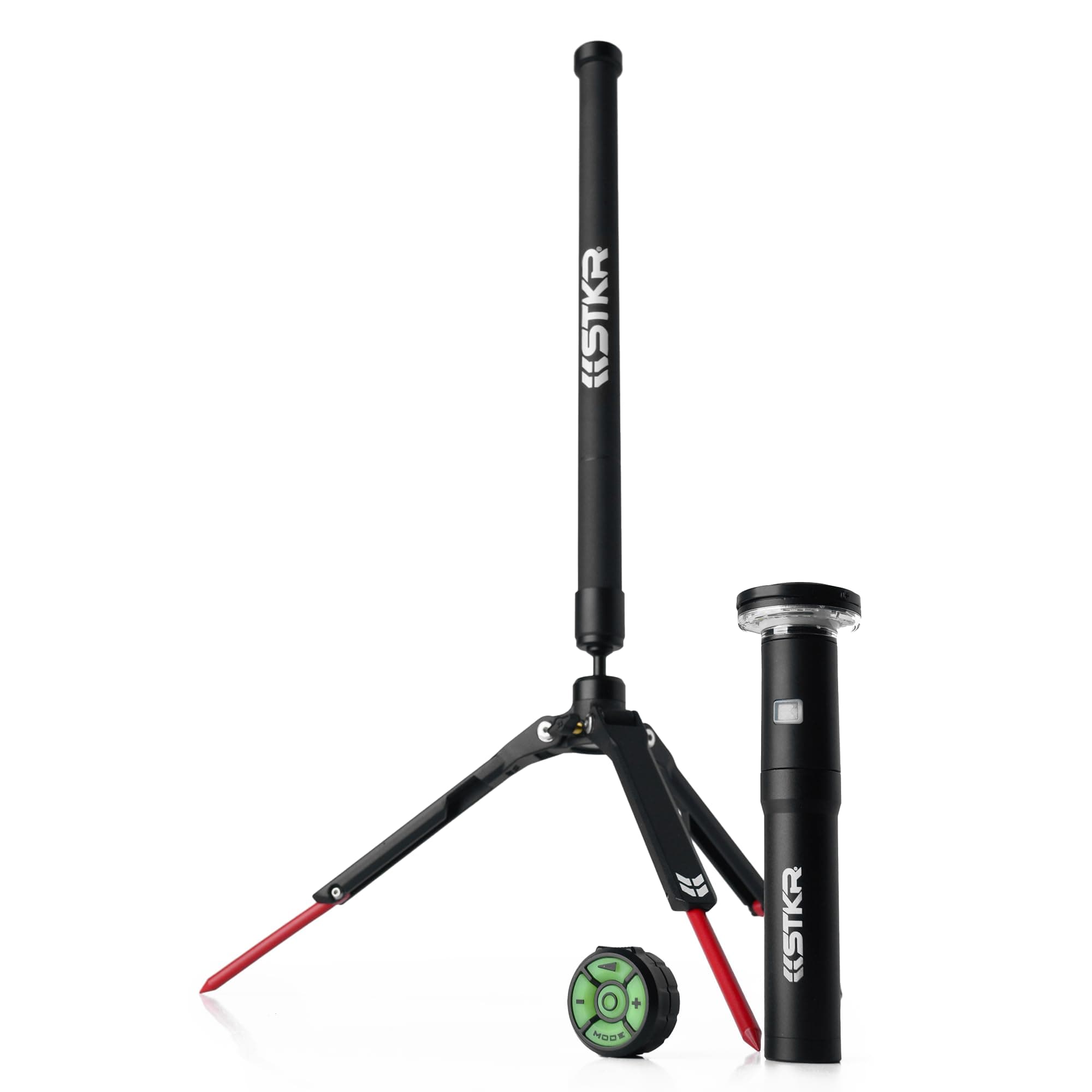 STKR Concepts FLI PRO Telescoping Area Light - 8 Foot extention + Removable Flashlight, Black, (12679)