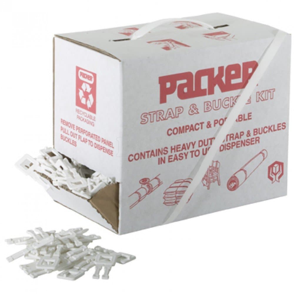 Poly Strapping & Buckle Kit, 800mm Strapping & 200 Plastic Buckles