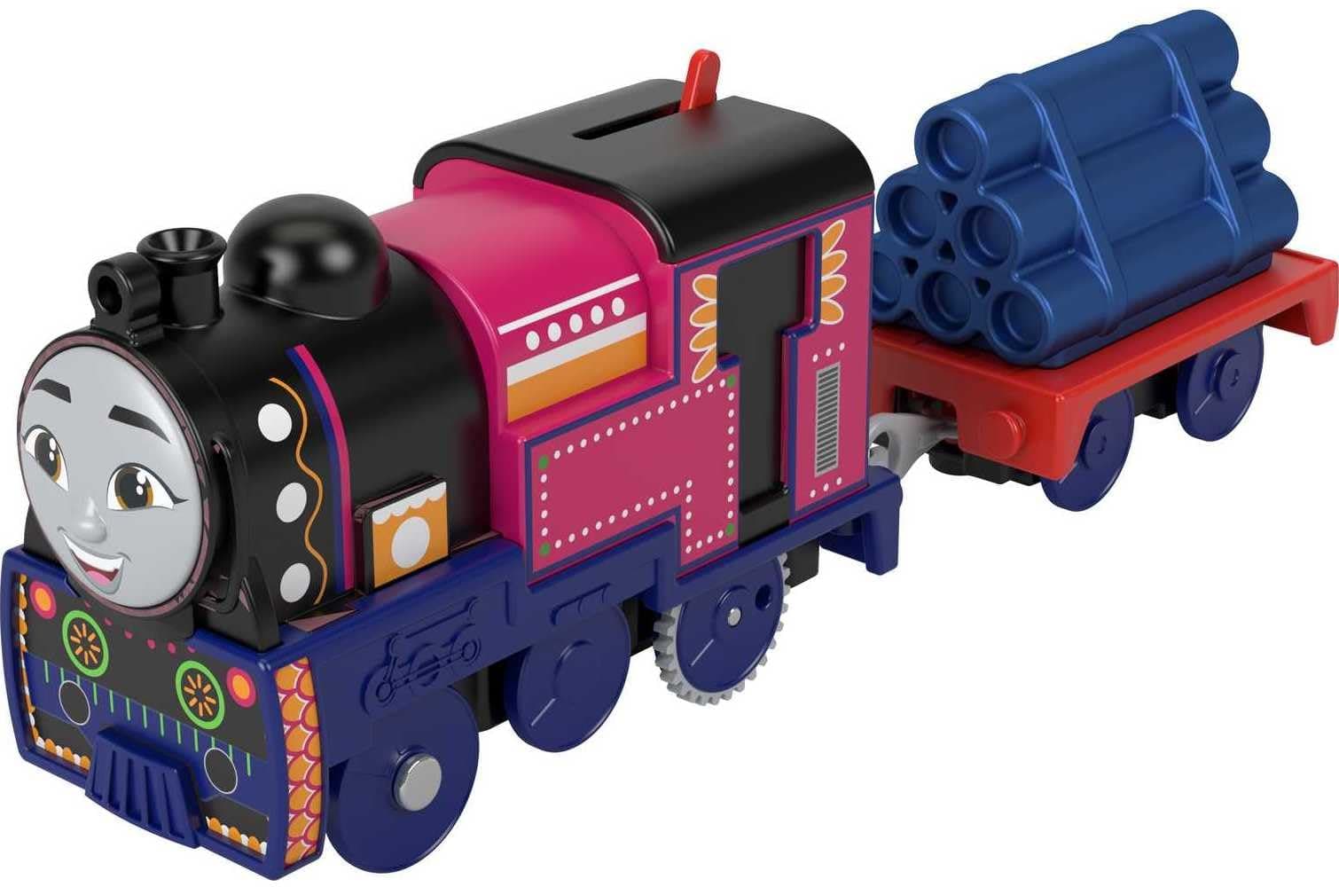Motorized Toy Train Ashima Battery-Powered Engine with Cargo Car for Pretend Play Preschool Kids Ages 3+ Years