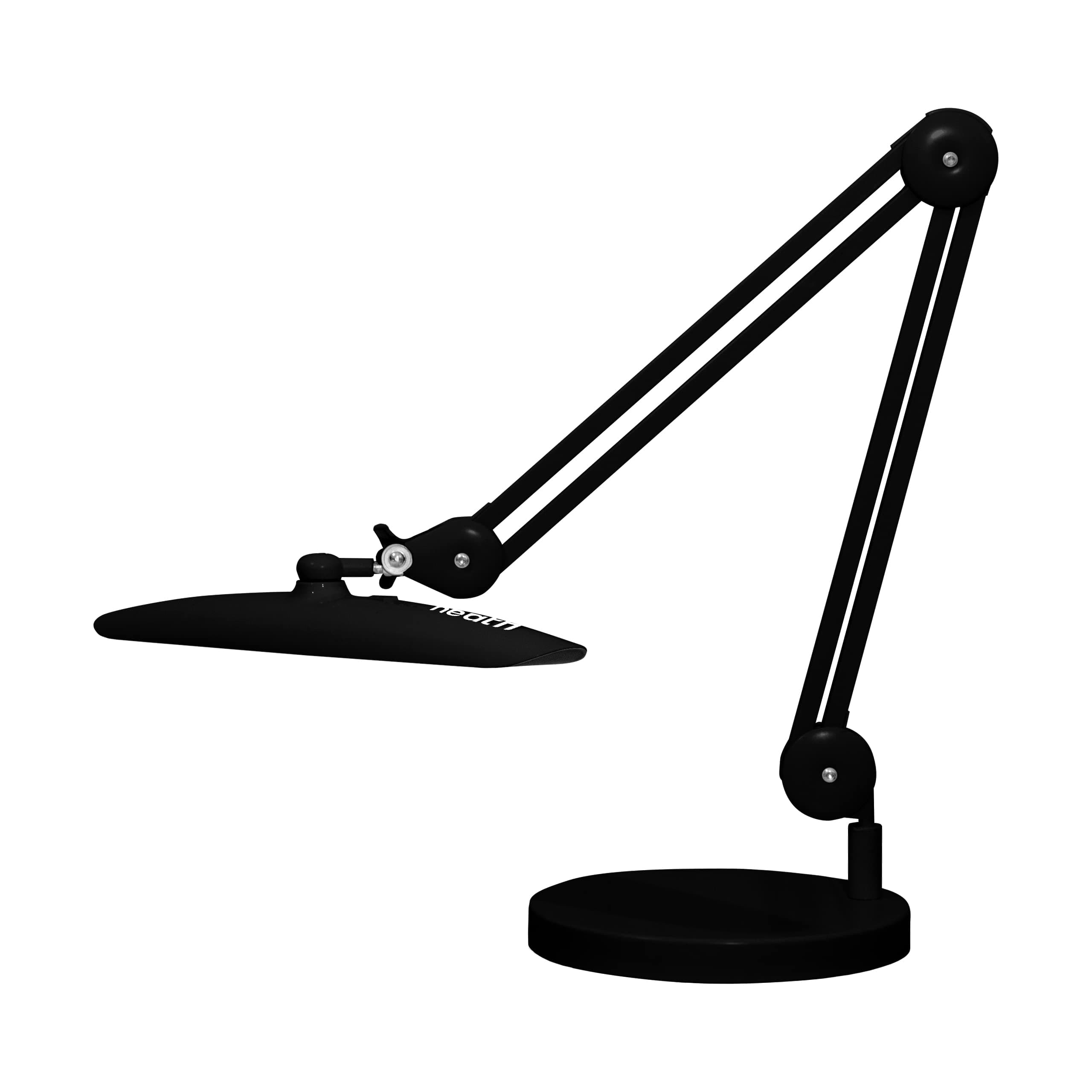 Neatfi LED Desk Lamp – Shadow-Free Task Lighting | 4-Level Dimming | Home Office & Crafts Use (Black, Non-CCT with Base)