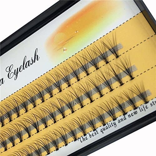 Bodermincer Scala 10 Root 60pcs Black Handmade False Eyelashes Natural Long Individual Eyelashes Extension Fake Lashes Makeup Beauty Cosmetic (6mm)