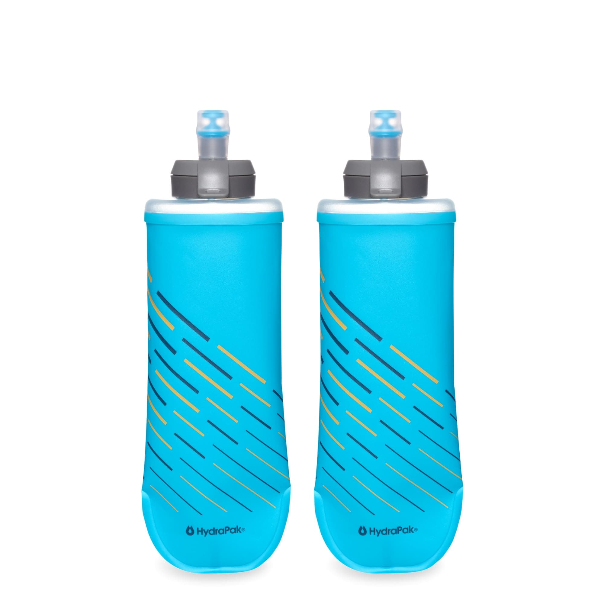 HydraPak SoftFlask Speed 500ml 2-Pack - Compressible Soft Flask Water Bottle, Perfect Fit for Hydration Vests and Running Packs with Easy Open Cap (500ml/17oz)