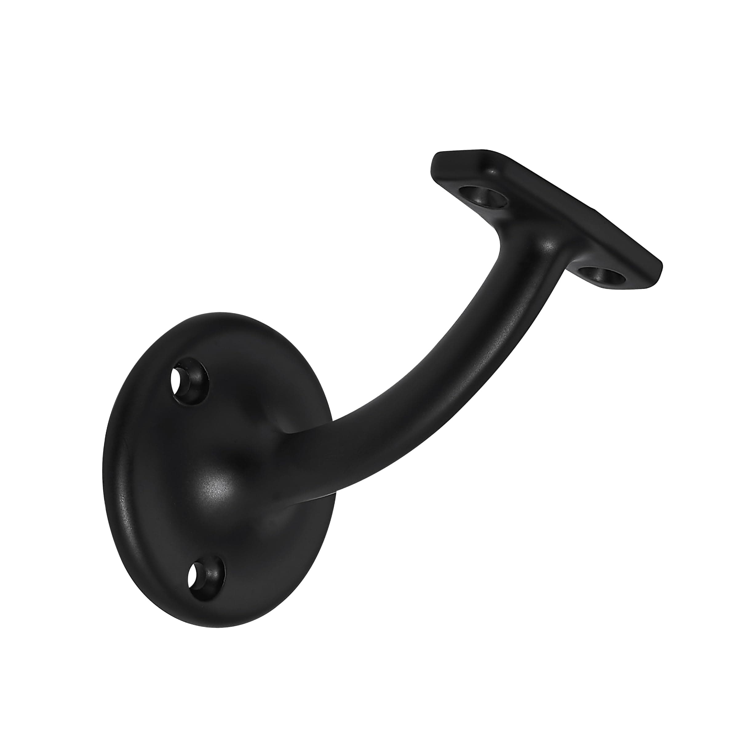 khtumeware 5 Pack 3 Inch Matte Black Handrail Bracket Heavy Duty Hardware for Stairways, Home or Office Stair Support Hand Rail Brackets