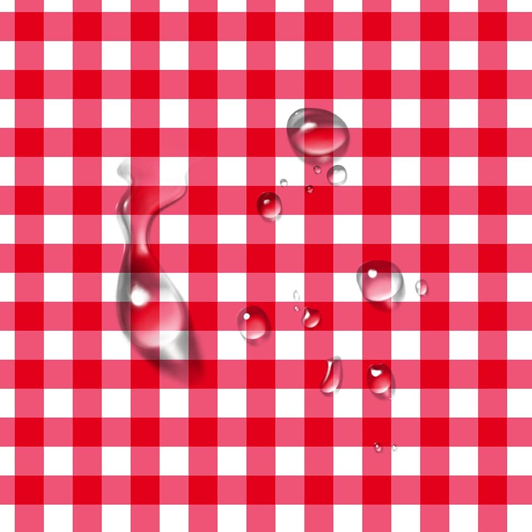 Self Adhesive Ruby Red Plaid Shelf Liner Drawer Liner Contact Paper for Kitchen Cabinets Cupboard Dresser Table Desk Wall Arts Crafts Furniture Decal 17.7X117 Inches