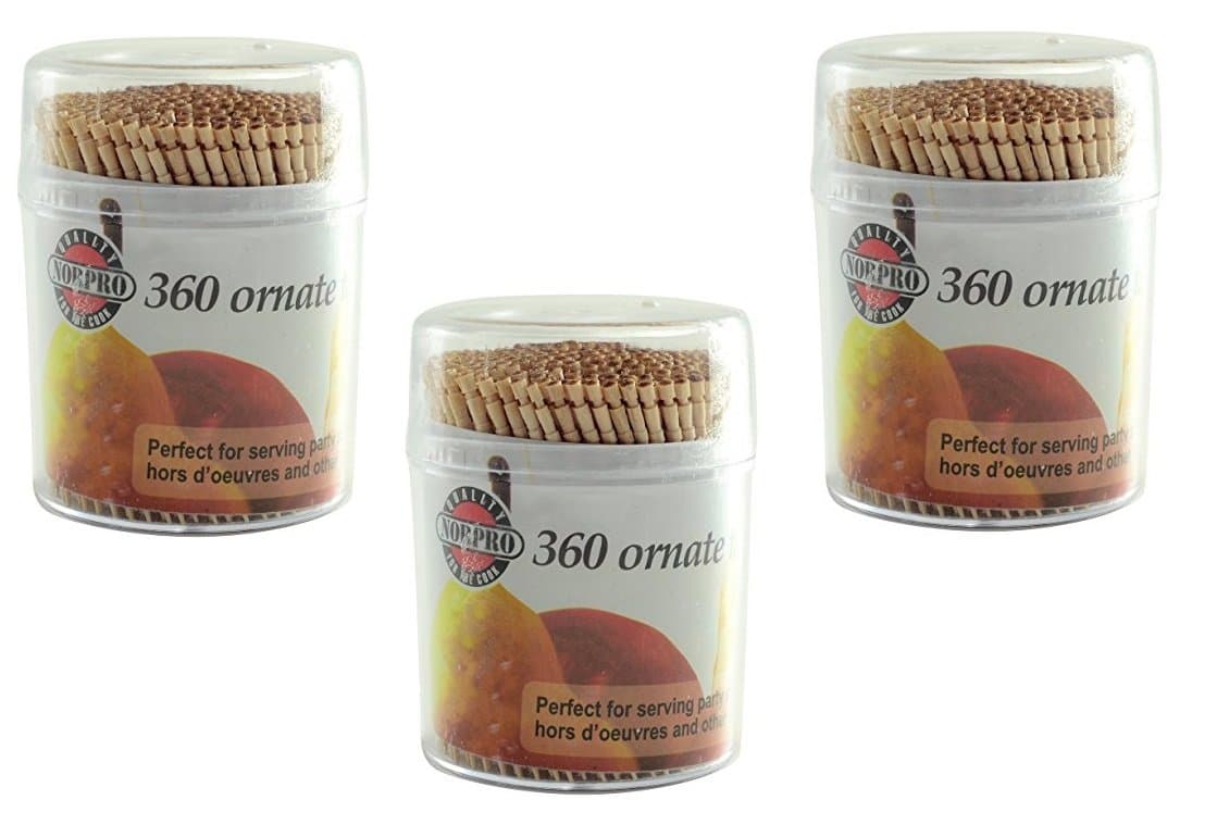 Norpro Ornate Wood Toothpicks (3)