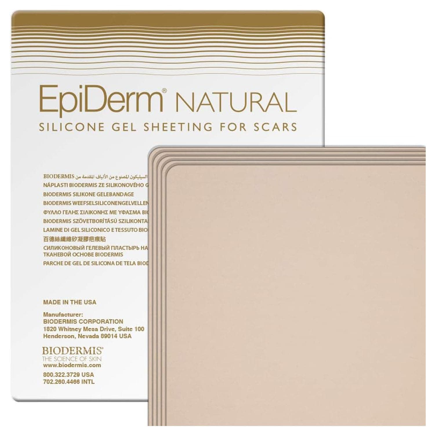 Epi-Derm Large Sheets, Premium Grade Silicone Scar Sheets for C-Section, Tummy Tuck, Cardiac Surgery Scars, Easy To Use & Reusable Silicone Gel Sheets for Scars, 11 x 15.75 in - 5 Pack, Natural