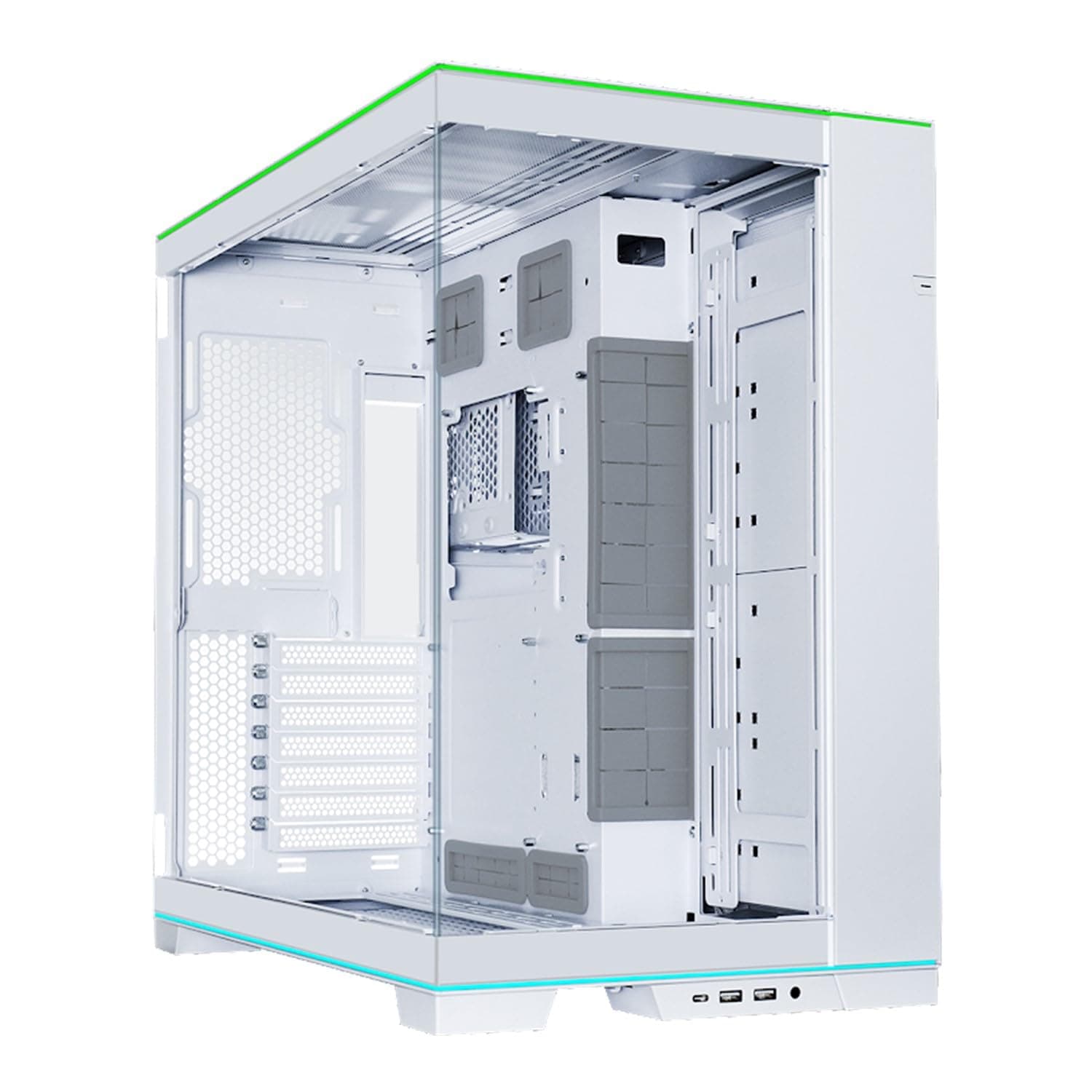 Lian Li O11 Dynamic EVO RGB Mid-Tower Computer Case/Gaming Cabinet with Dual ARGB Strips - White | Support E-ATX, ATX, M-ATX, Mini-ITX - G99.O11DERGBW.in