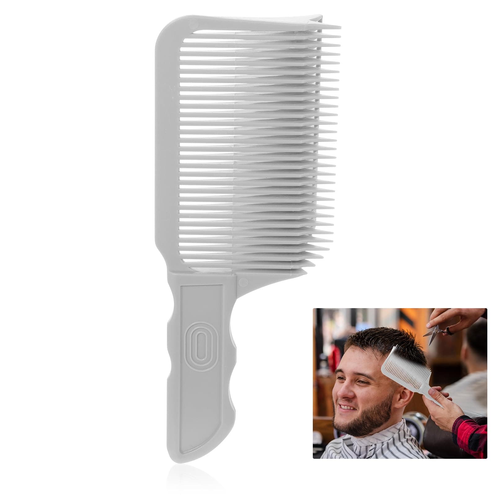 Fade Combs, Barber Gradient Positioning Combs, Flat/Curved Push Edge for Blending Fades, Professional Hair Cutting Comb, Heat Resistant Clipper Comb Hair Cutting Guide Tools for Home Salon Use