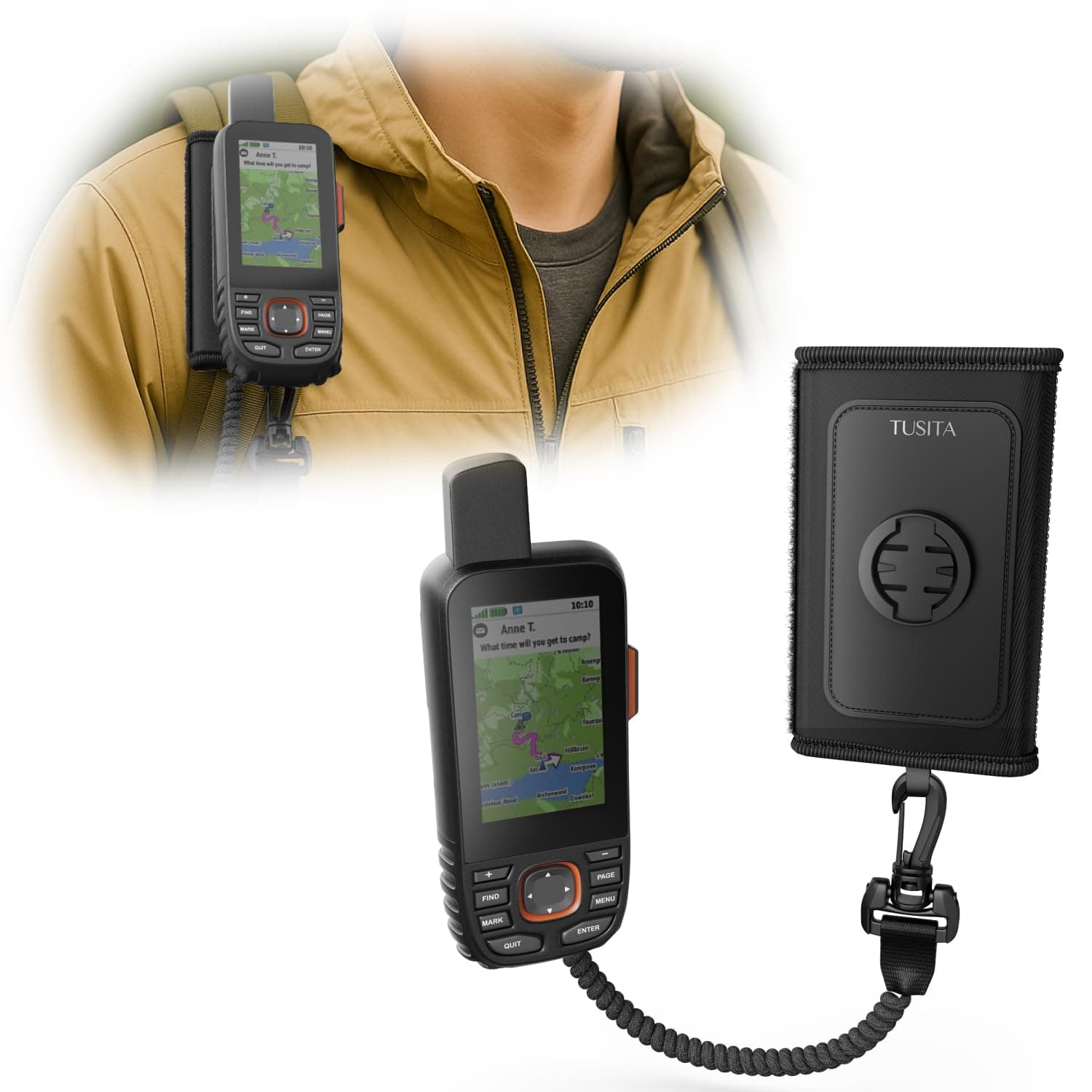 Backpack Tether Accessory Compatible for Garmin Handheld eTrex GPSMAP Rino Series - GPS System Accessories - Mount