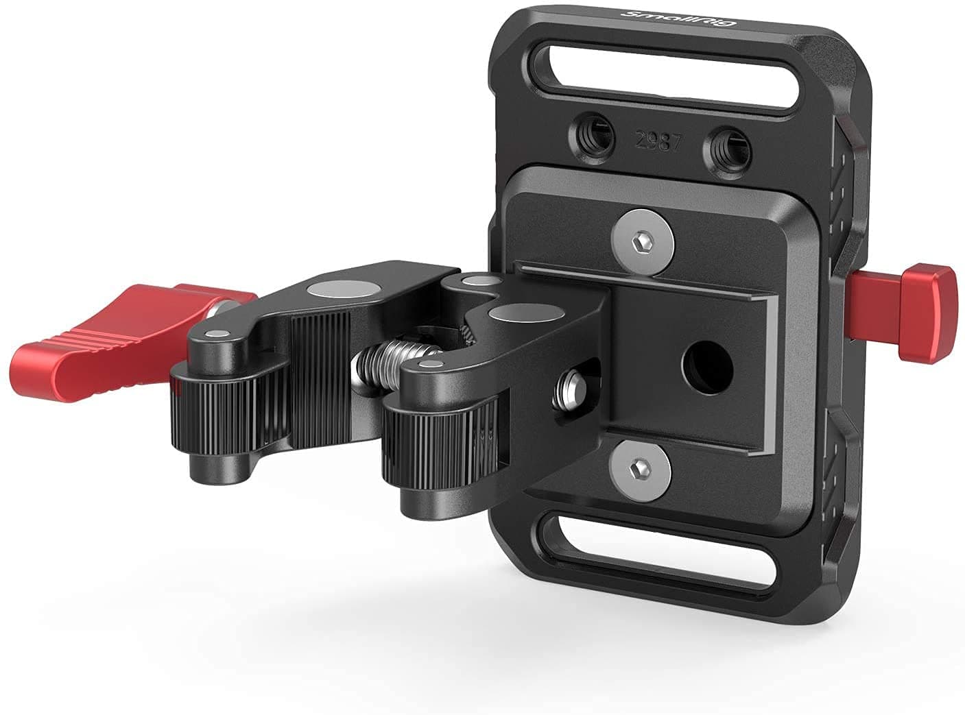 SMALLRIG Mini V Mount Battery Plate, V-Lock Mount Battery Plate with Crab-Shaped Clamp for Camera Power Supply - 2989