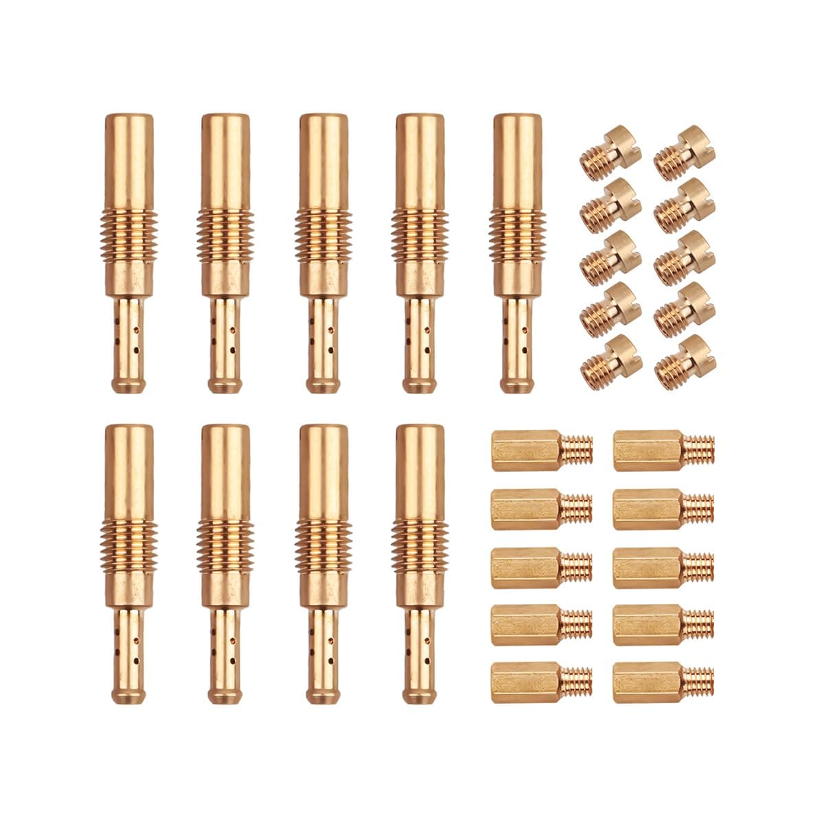 BELOMI 30PCS Carburetor Main Jet Slow Pilot Jet Kit, Include 20pcs Main Jets and 10pcs Slow Pilot Jet, Brass Car Accessories Replacement Main Jet Carburetor Jet for Motorcycle Kart ATV