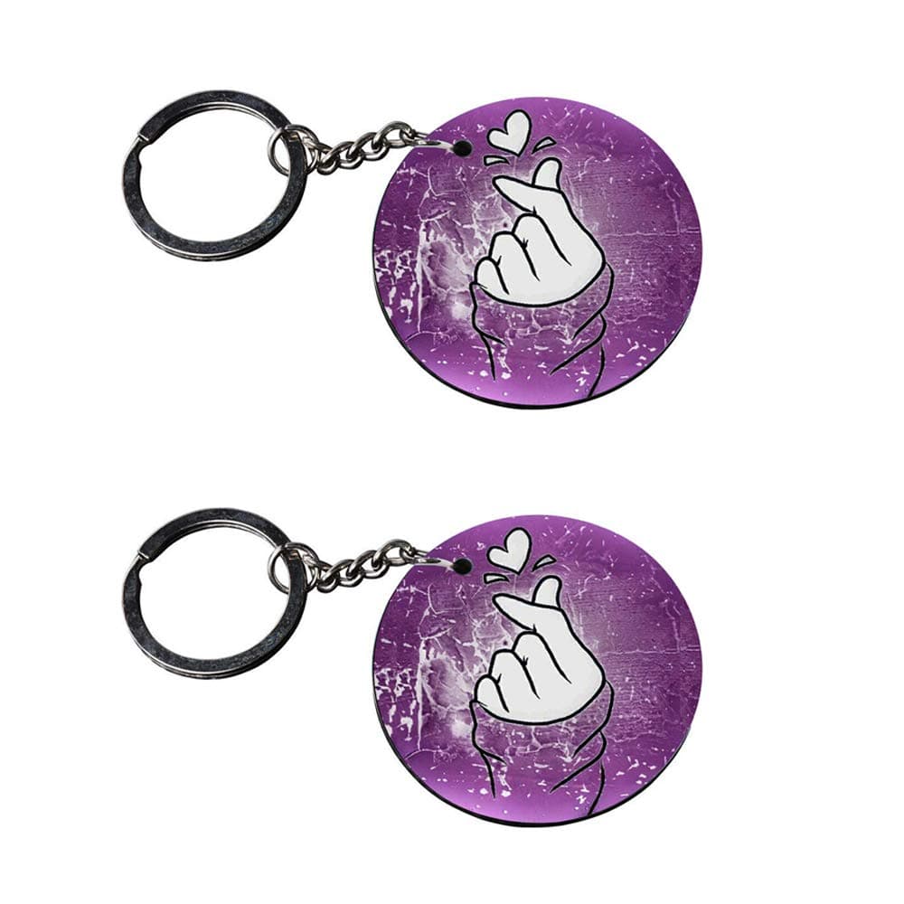 Anuman007 | snap it texture | keychain iphone Printed Wooden Keychains | Circle Shape Set of 2 keyrings 2x2 inch