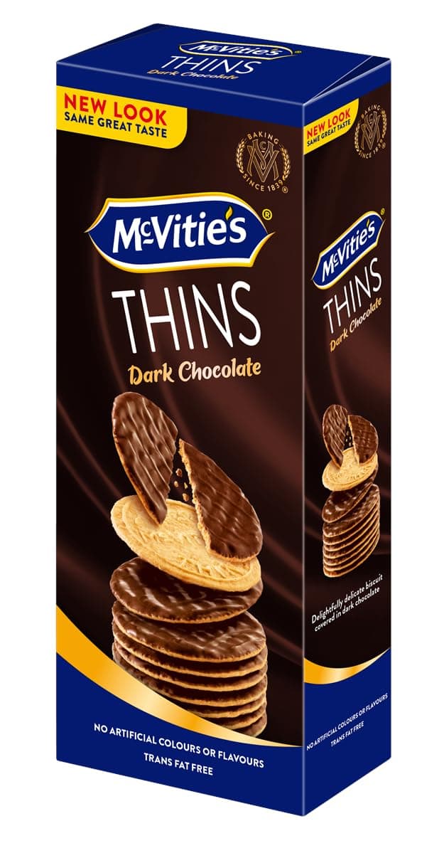 McVities Digestive Thins Dark Chocolate Biscuits, 150g