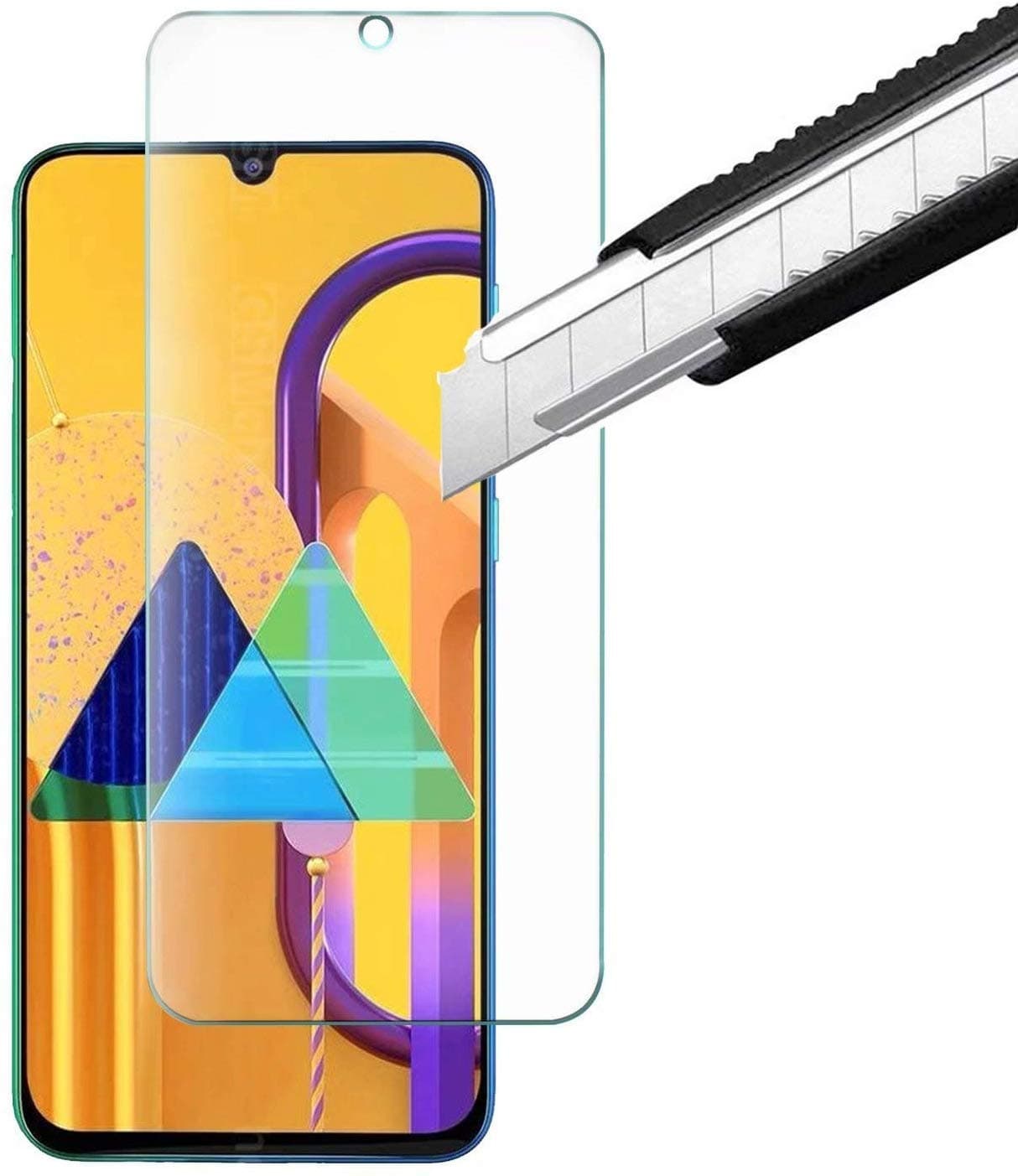 SS Tech Screen Protector For Samsung Galaxy M30s {3D Touch} Easy Bubble Free Installation[HD Ultra Clear] [Case Friendly] Tempered Glass Screen Protector