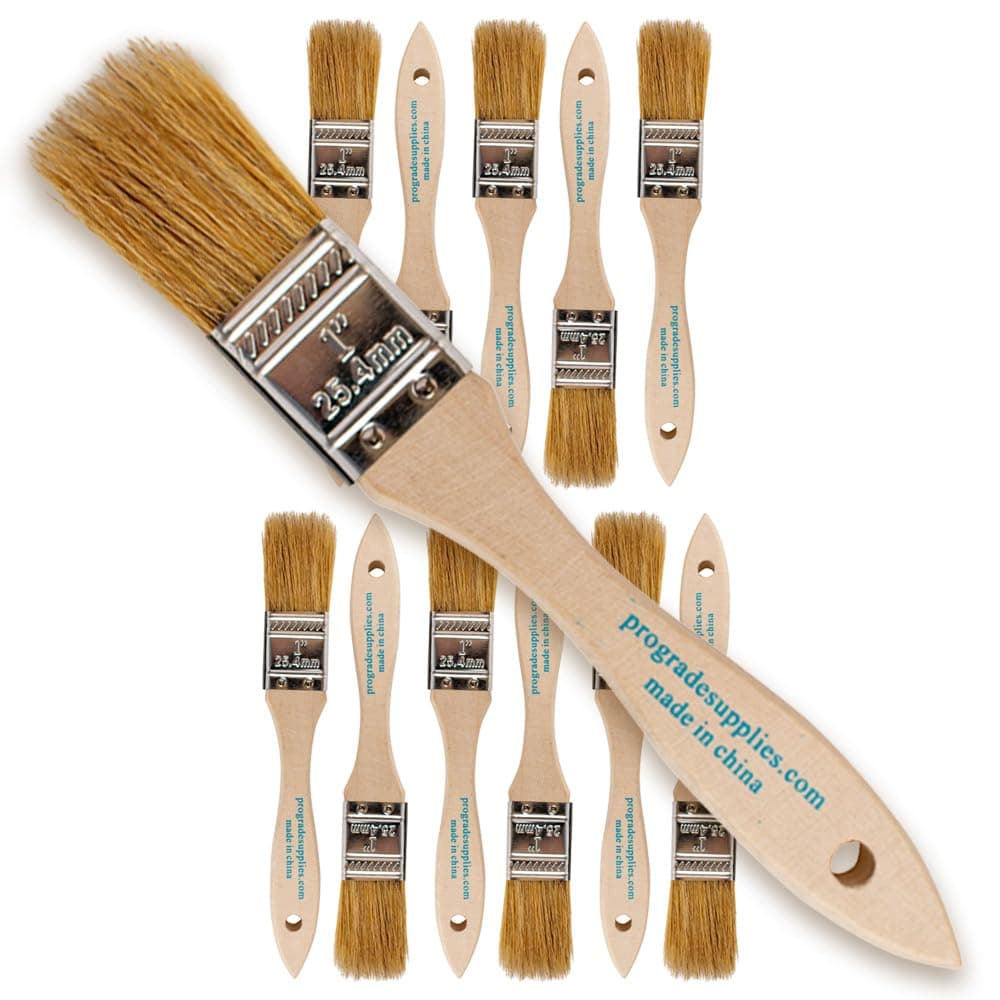 Pro GradeChip Paint Brushes - 12 Ea 1 Inch Chip Paint Brush