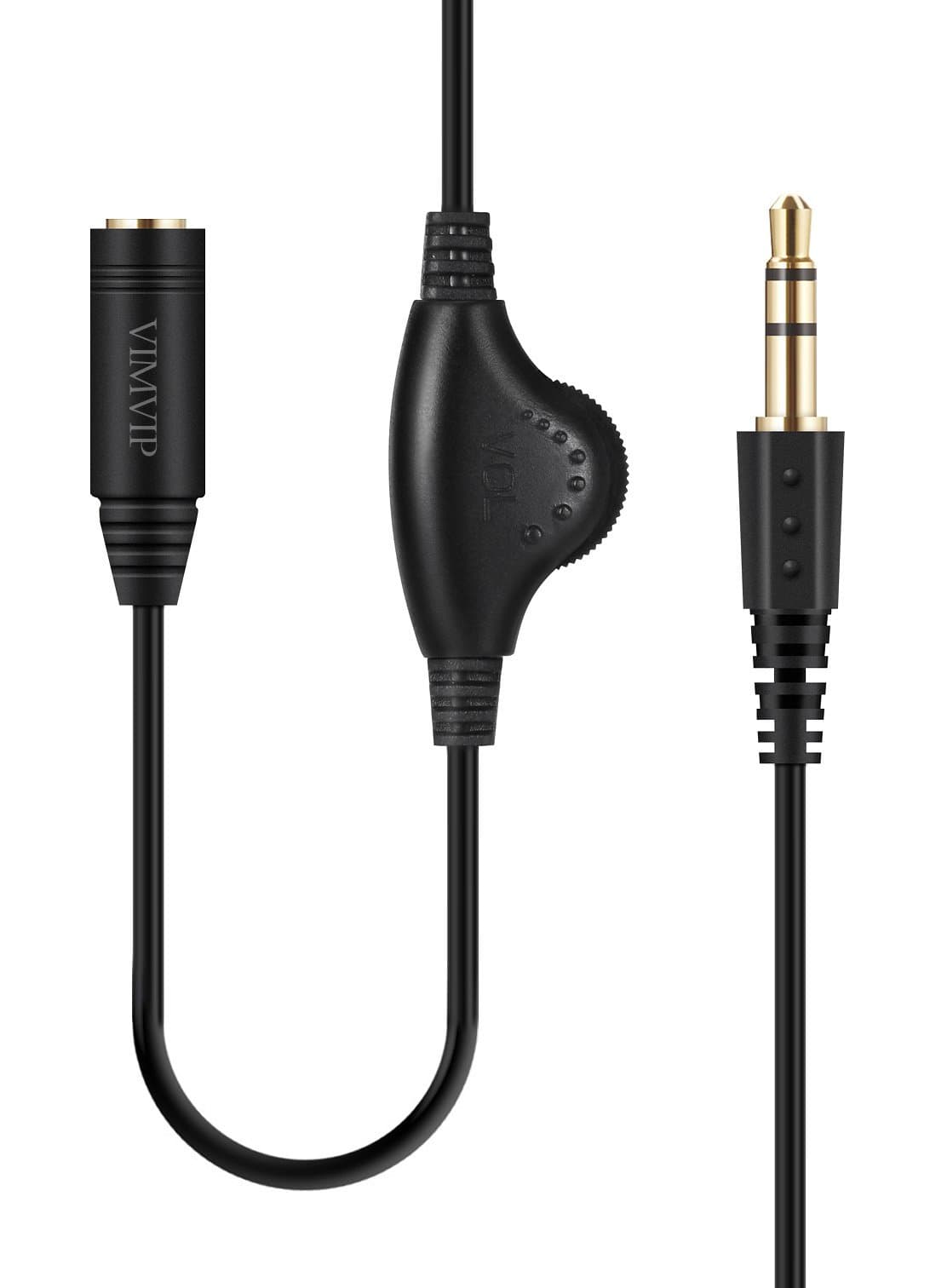VIMVIP VIMVIP 3.5mm Headphone Extension Cable with Volume Adjustment Function Suit for All Earphone Headphone